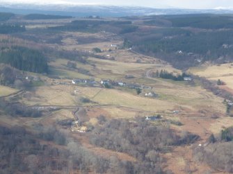 Aerial view of Balchraggan and Abriachan, SW of Inverness, looking NW.