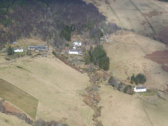 Aerial view of Balmore and Reindoul, Abriachan, SW of Inverness, looking NNE.