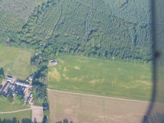 Aerial view of Belladrum Steading, near Kiltarlity, W of Inverness, looking SSE.