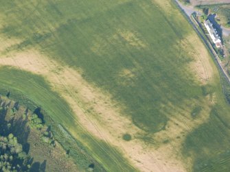 Aerial view of Balvattie/Gilchrist, Tarradale cropmark features, Muir of Ord, Black Isle, looking E.
