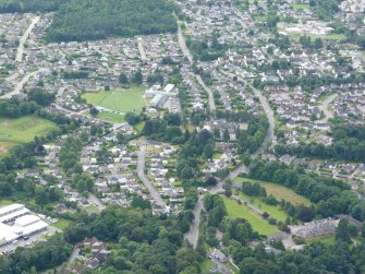 Aerial view of Stratherrick Road, Inverness, looking SW.