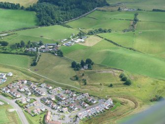 Aerial view of Oldtown of Leys House and Farm Steading, Inverness, looking SE.