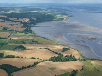 Aerial view of Tarradale House and Mains, Black Isle, looking E.