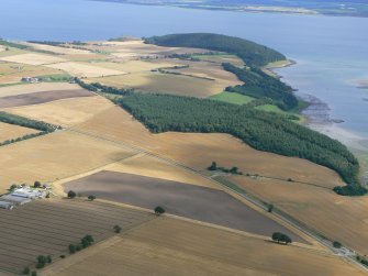 Aerial view of Roskill Farm, Ord and Wood Hill with Ormond Hill, Black Isle, looking ESE.