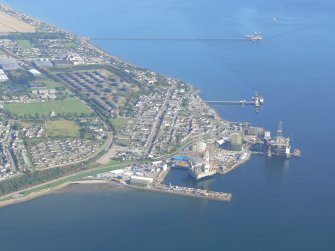 An oblique aerial view of Invergordon, Easter Ross, looking NE.