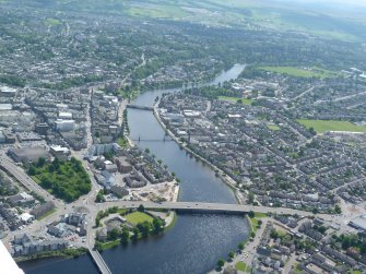 Aerial view of Central Inverness, looking SE.