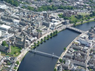 Aerial view of Central Inverness, looking ESE.