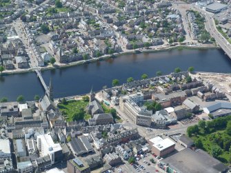 Aerial view of the Old High Church, Inverness, looking SW.