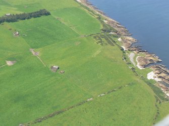 Aerial view of Castlehaven, N side of Tarbat Ness, Easter Ross, looking W.