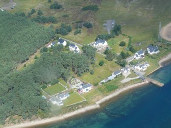 Aerial view of Little Ferry, Loch Fleet, East Sutherland, looking ENE.