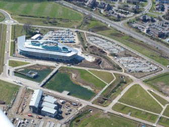 Near aerial view of the Beechwood UHI campus, Inverness, looking SW.