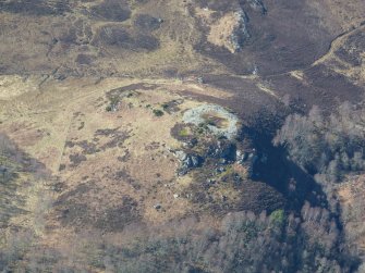 An oblique aerial view of Dun Mor, Breakachy, Kilmorack, looking SW.