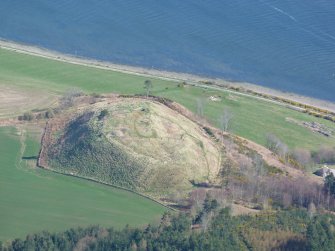 An oblique aerial view of Ormond Castle, Avoch, Black Isle, looking NE.