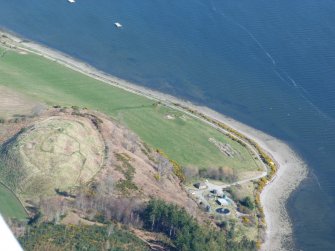 An oblique aerial view of Ormond Castle, Avoch, Black Isle, looking NE.
