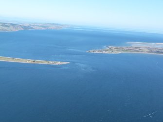 An oblique aerial view of the Moray Firth, showing Chanonry Point and Fort George, looking NE.