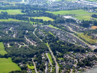 Aerial view of eastern development of Inverness on the B9006, looking W.