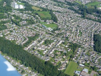 Aerial view of Stratherrick Road, Inverness, looking ENE.