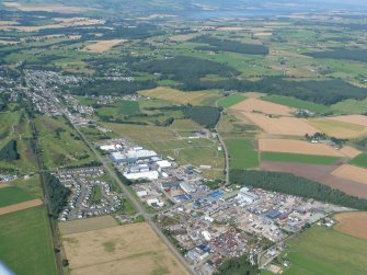 Aerial view of Muir of Ord, Black Isle, looking N.