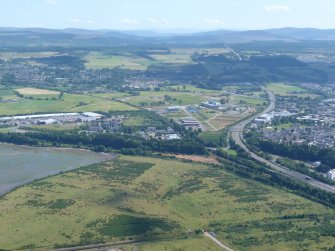 Aerial view of Stoneyfield and Wester Seafield, Inverness, looking S.