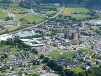 Aerial view of Raigmore Hospital, Inverness, looking SE.