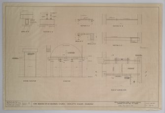 Details of remedial work at north and south corners of east wall to tower