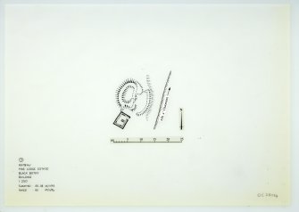 Publication drawing; plan of shieling hut, Black Bothy 