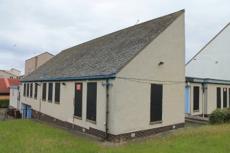 Historic building recording, Living areas, W elevation, General view, St Paul's Roman Catholic Church, Pennywell Road (4 Muirhouse Avenue), Muirhouse, Edinburgh