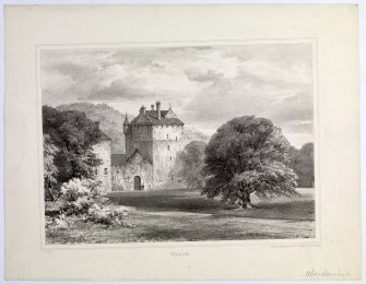 Lithographic view of castle.