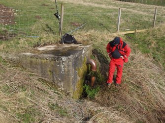 The Septic Tank at the head of the gully from the S. Allan Kilpatrick (right)