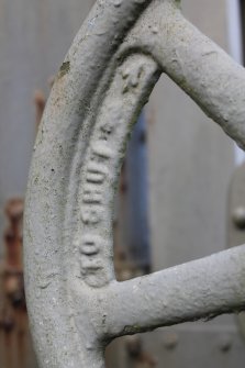 Historic building recording, Detail to base of pipes to NEE side, Gasholder, Greenbank Crescent, Aberdeen