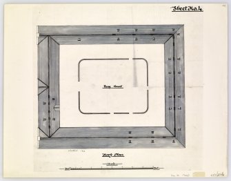 Survey drawing showing roof plan of steading.