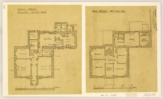 Ground and first floor plans.