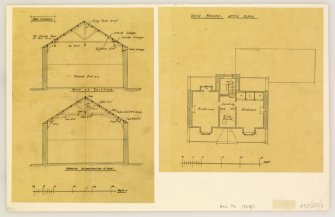 Section and attic plan.