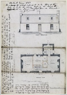 Plan and elevation of James Barclay's house.