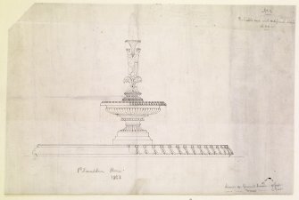 Elevation of fountain.