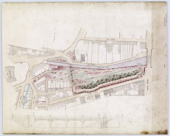 Aberdeen, Denburn Gardens.
Scale drawing showing layout plan.
Insc: 'Mr Beattie's Office copy; James Forbes Beattie; 2 Bon-Accord Square'.