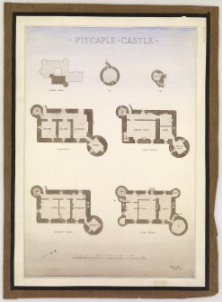 Block plan, floor plans and plans of tower.