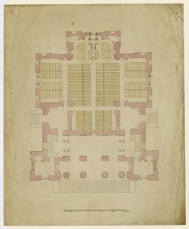 Ground plan as executed. St George's Parish Church - Edinburgh