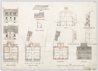 Aberdeen, 80 Bon Accord Street.
Plans, sections and elevations for 80 Bon Accord Street.
Insc: 'No. 80 Bon Accord Street; Plan and Sections for Alterations for Mr R.W. Sutherland, Glenbourne Ho, Skene St'.