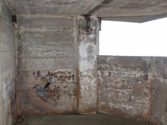 The internal NE wall on the upper floor