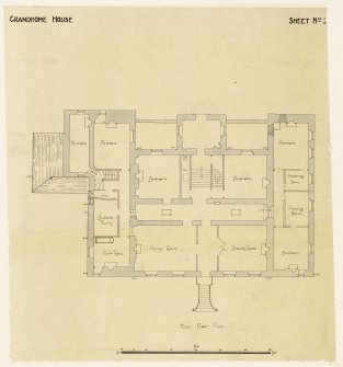 Aberdeen, Grandhome House.
Plan of first floor.