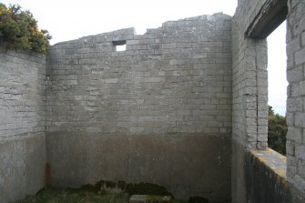 View from the W of the interior of the E compartment showing the two phases of the structure 