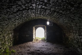 The Monk's Cave.
Interior view from west, showing doorway and window of cellar.