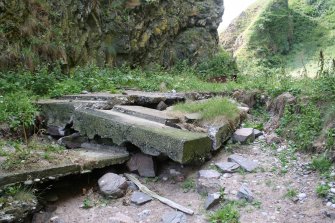 The broken foundations of the engine house serving the Fighting Light from the ENE