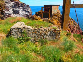 The remains of the junction box NW of the ESE pylon of the suspension bridge 