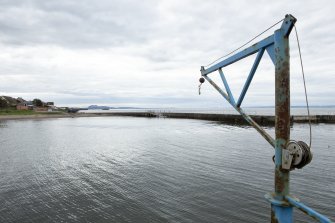 Port Seton Harbour, view of winch on southern pier.