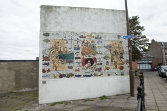 Port Seton Harbour. Wall mural.