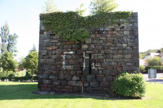 Photographic survey, A view of the SW external wall elevation, Craiglockhart Castle
