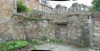 Historic building recording, S building, W internal elevation, panorama, 13 Edinburgh Road, South Queensferry