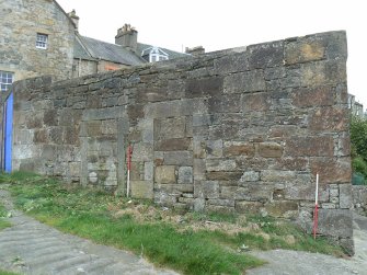 Historic building recording, N building, E external elevation, general view, 13 Edinburgh Road, South Queensferry